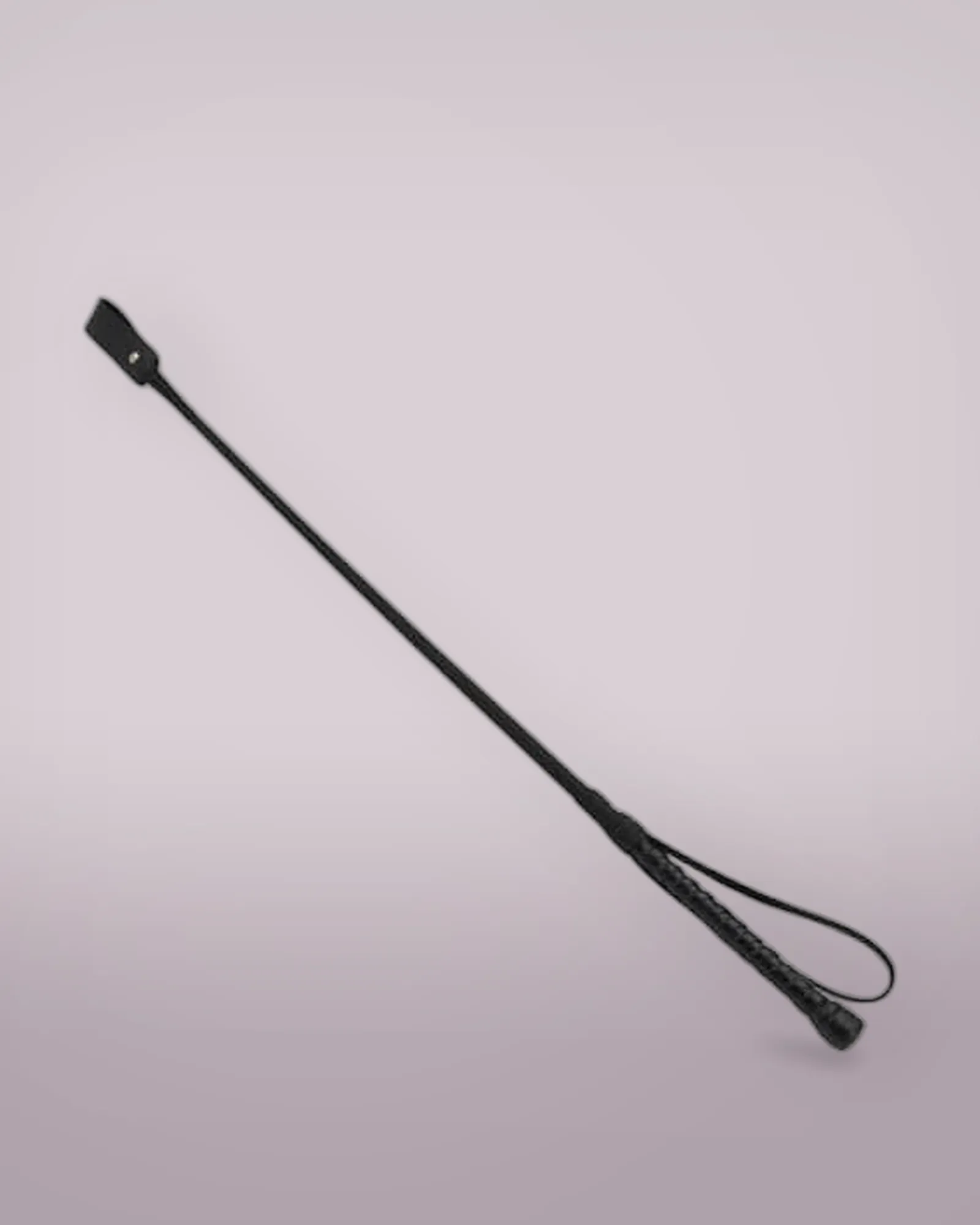 Bound Noir Nubuck Leather Riding Crop