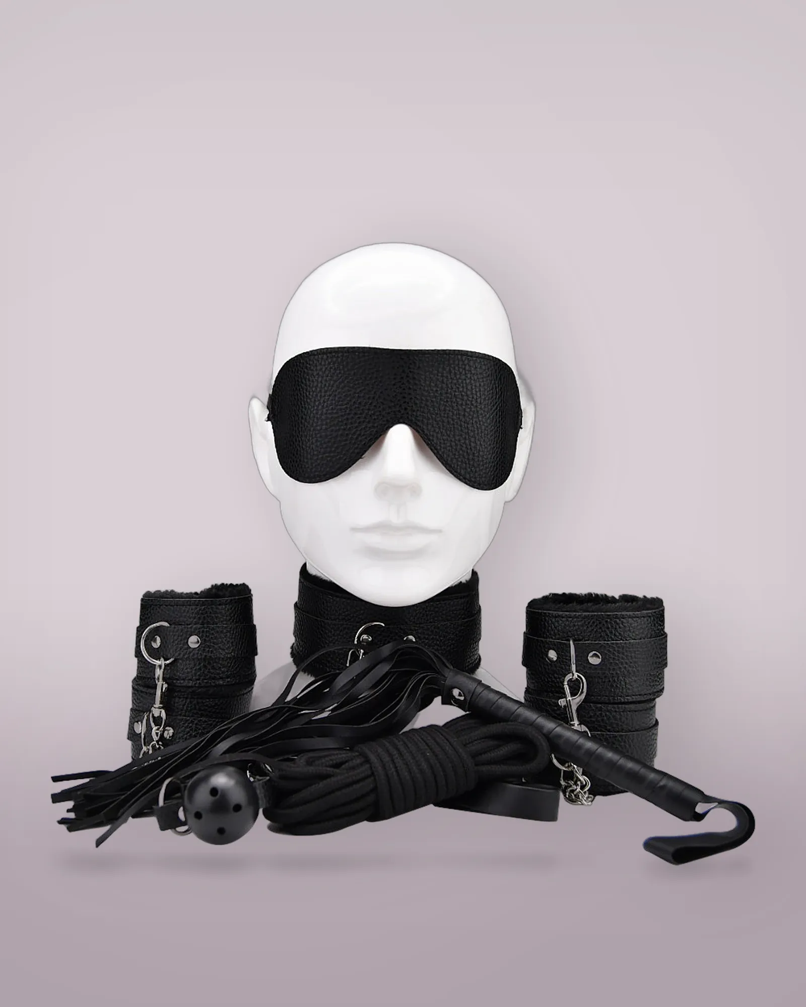 Bound to Play Beginner's Bondage Kit Black (8 Piece)
