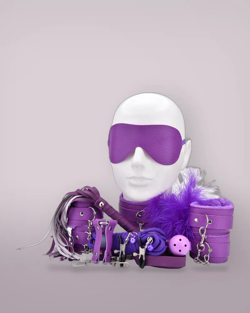Bound to Play Bondage Kit Purple (11 Piece)