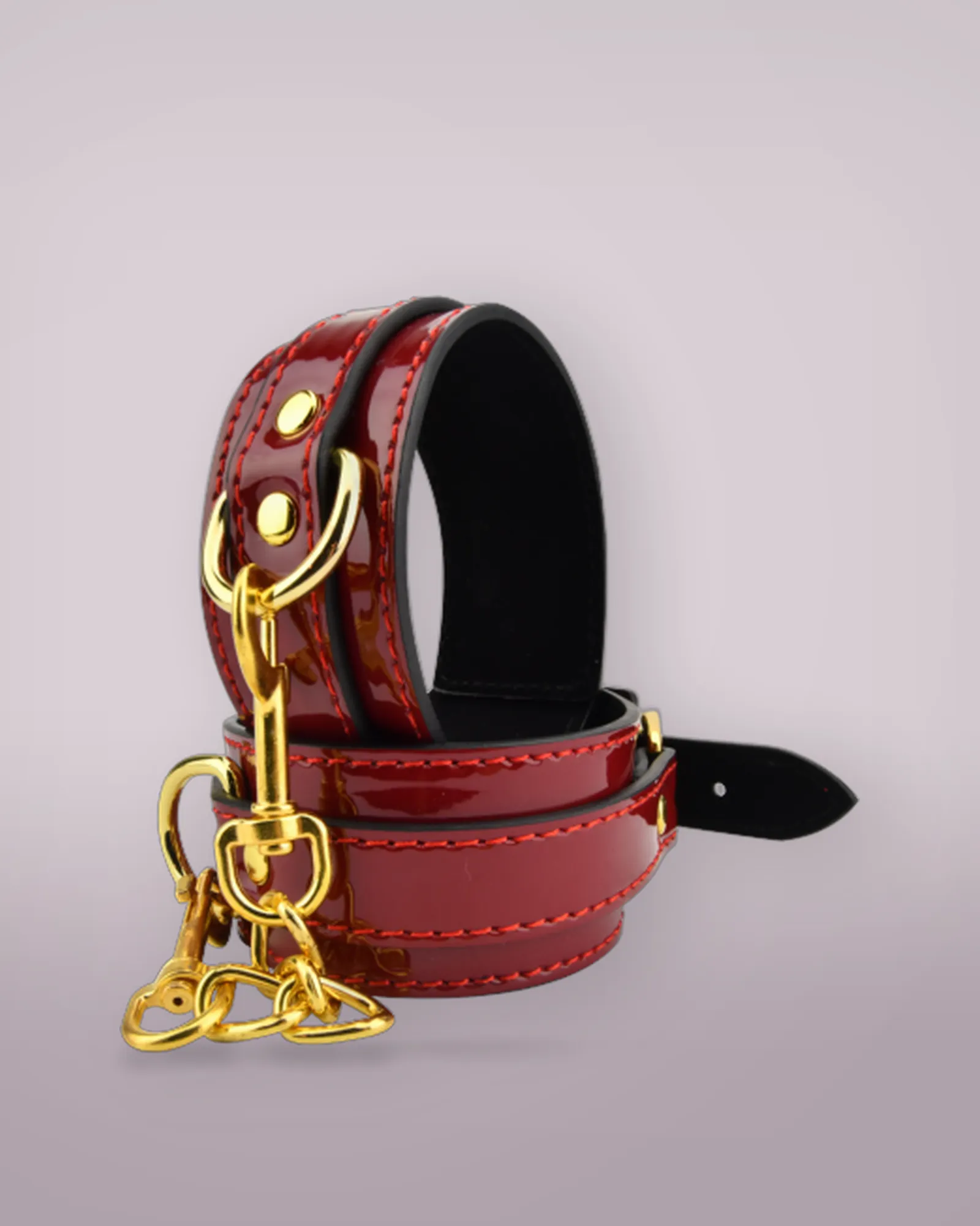 Bound to Please Red Ankle Cuffs