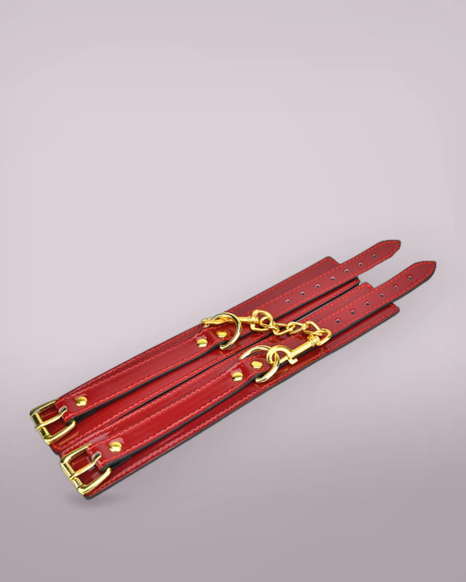 Bound to Please Red Ankle Cuffs, view 2