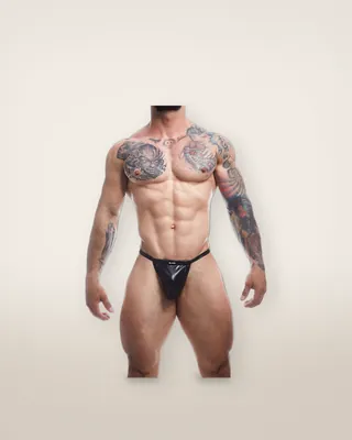 C4M Boost Black Leatherette G-String, view 2
