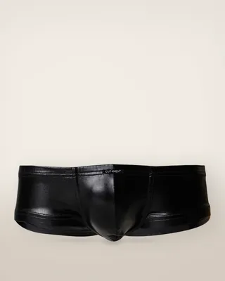 C4M Booty Shorts Black Leatherette, view 2