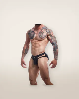 C4M Dungeon Black Leatherette Jockstrap, view 2