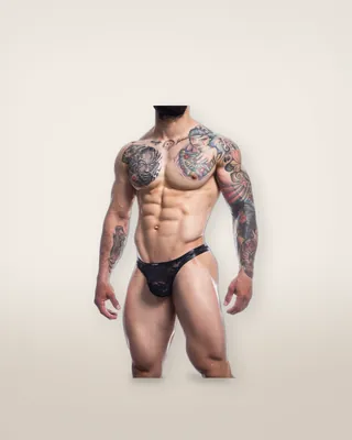 C4M L4CE Thong Black, view 2