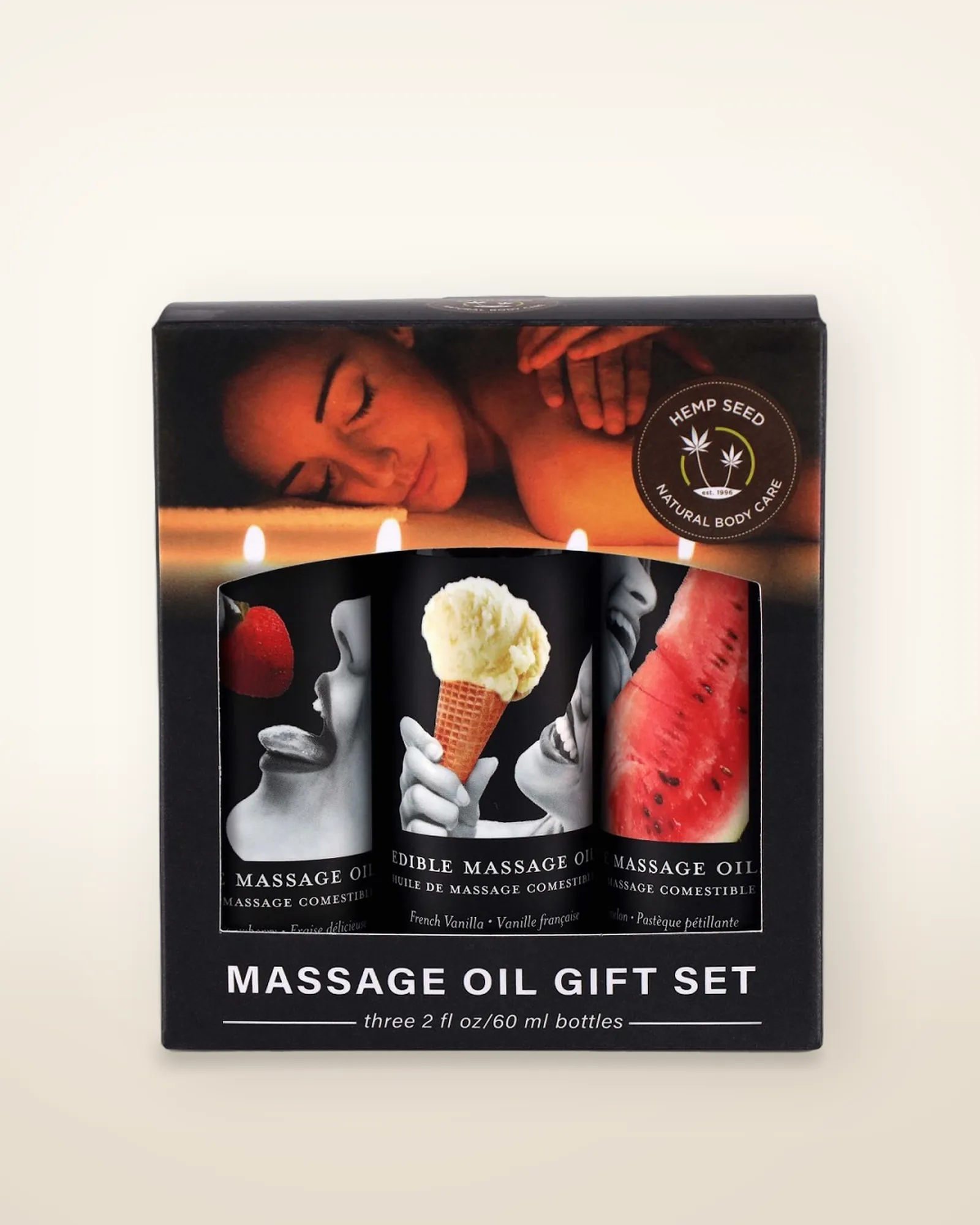 Earthly Body Edible Massage Oil Gift Set Box