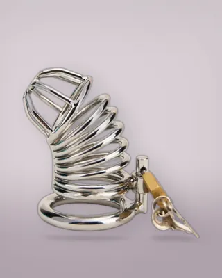 Impound Spiral Male Chastity Device, view 3