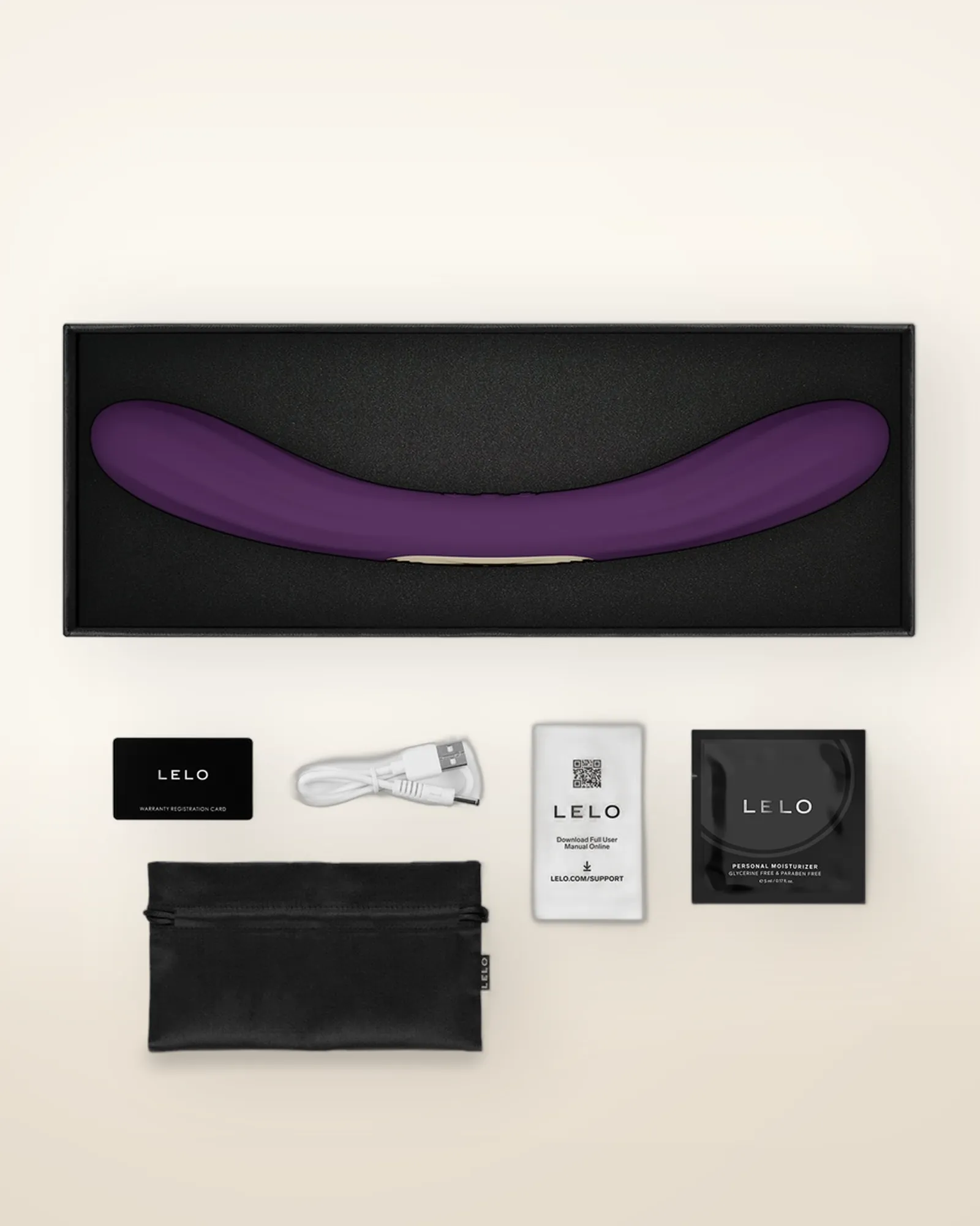 LELO Boomerang Dual Ended Vibrator Purple, view 4
