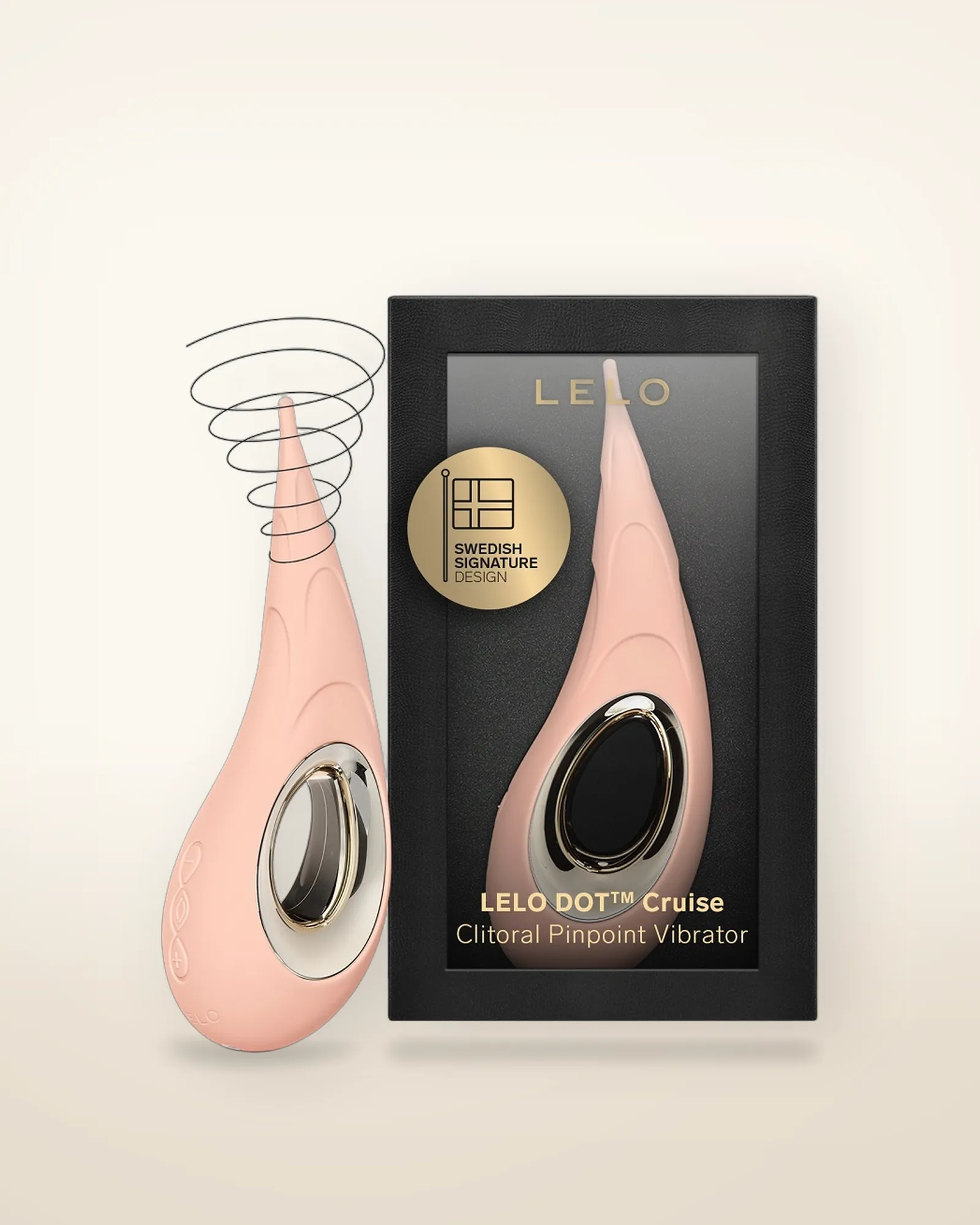 LELO Dot Cruise Clitoral Vibrator Peach Please, view 3