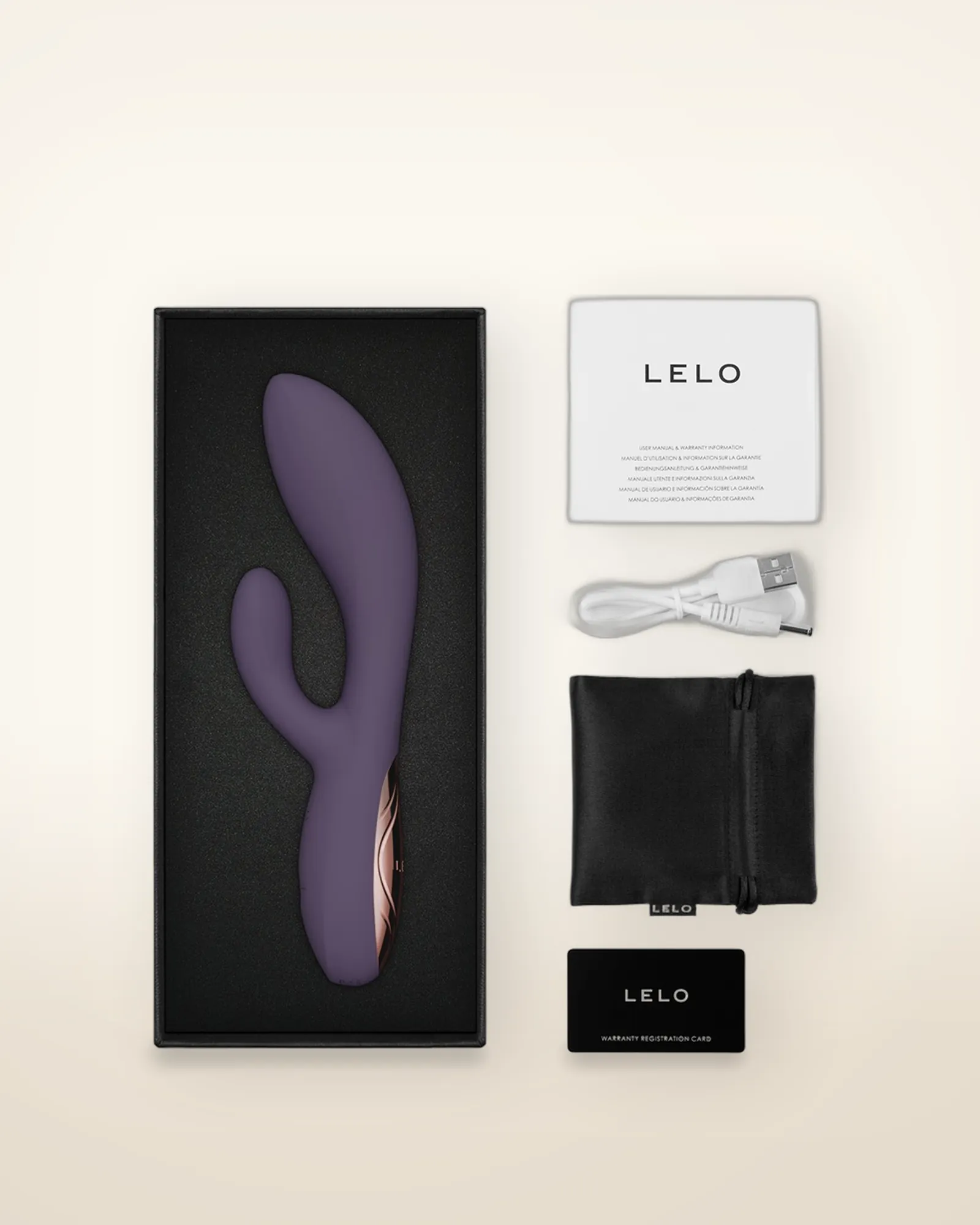 LELO Ina Thrust Thrusting Rabbit Vibrator Purple Twilight