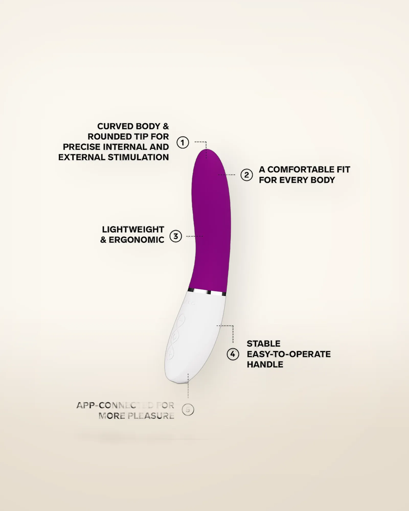 LELO LIV 3 App Controlled G-Spot Vibrator Deep Rose, view 3
