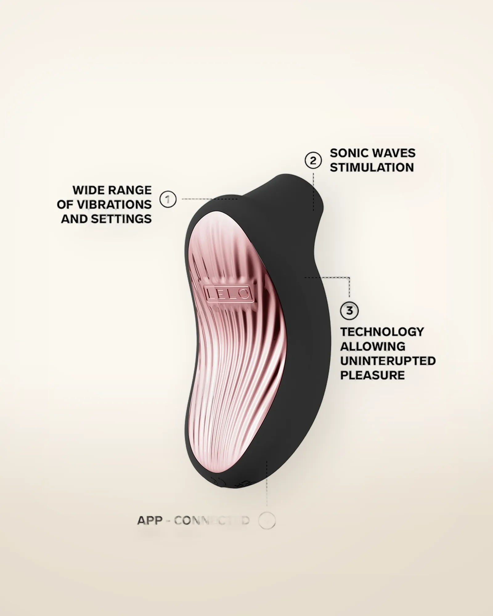 LELO Sona 3 Cruise Clitoral Massager Black, view 3