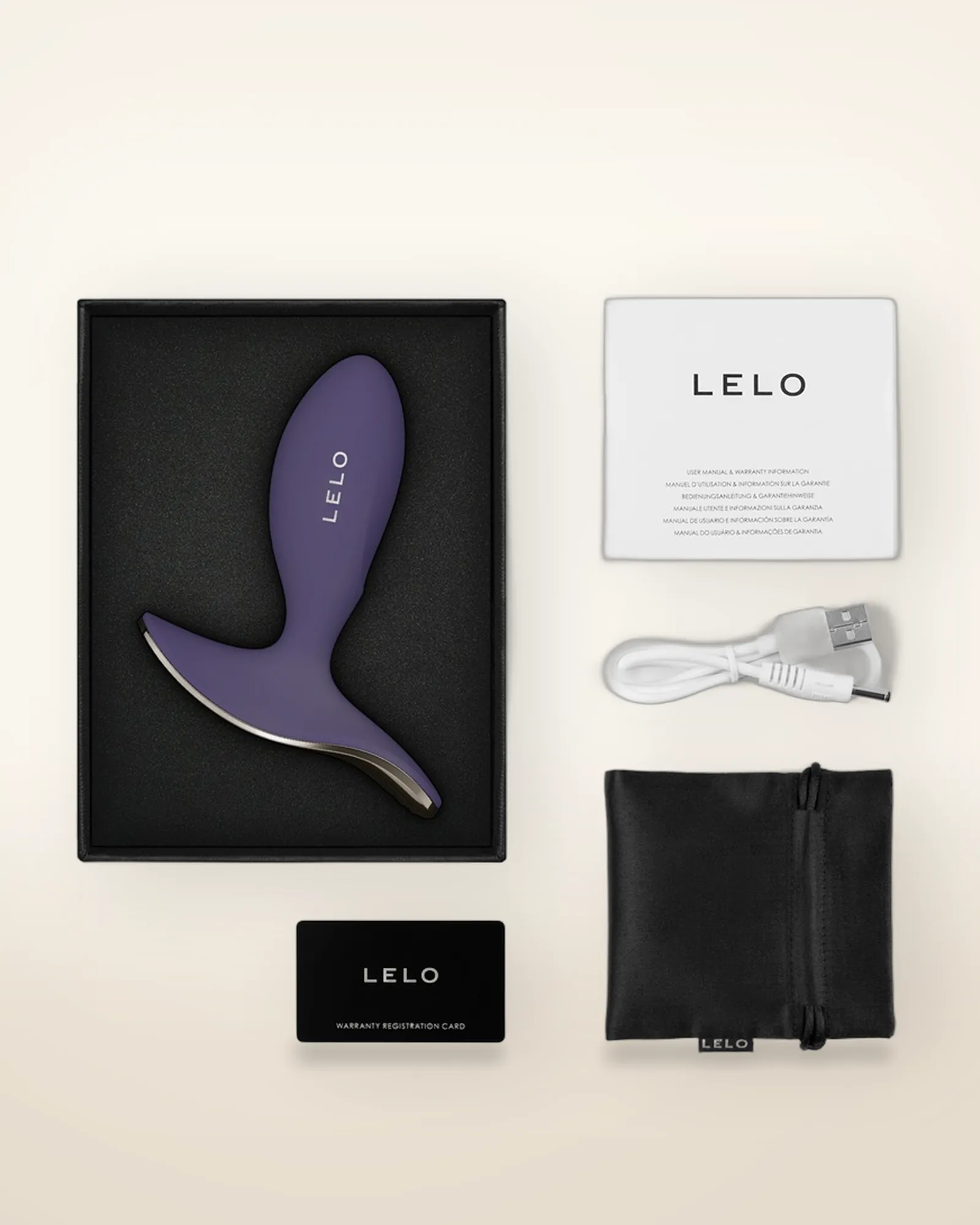 LELO Surfer 2 Unisex Anal Vibrating Plug Cyber Purple, view 3
