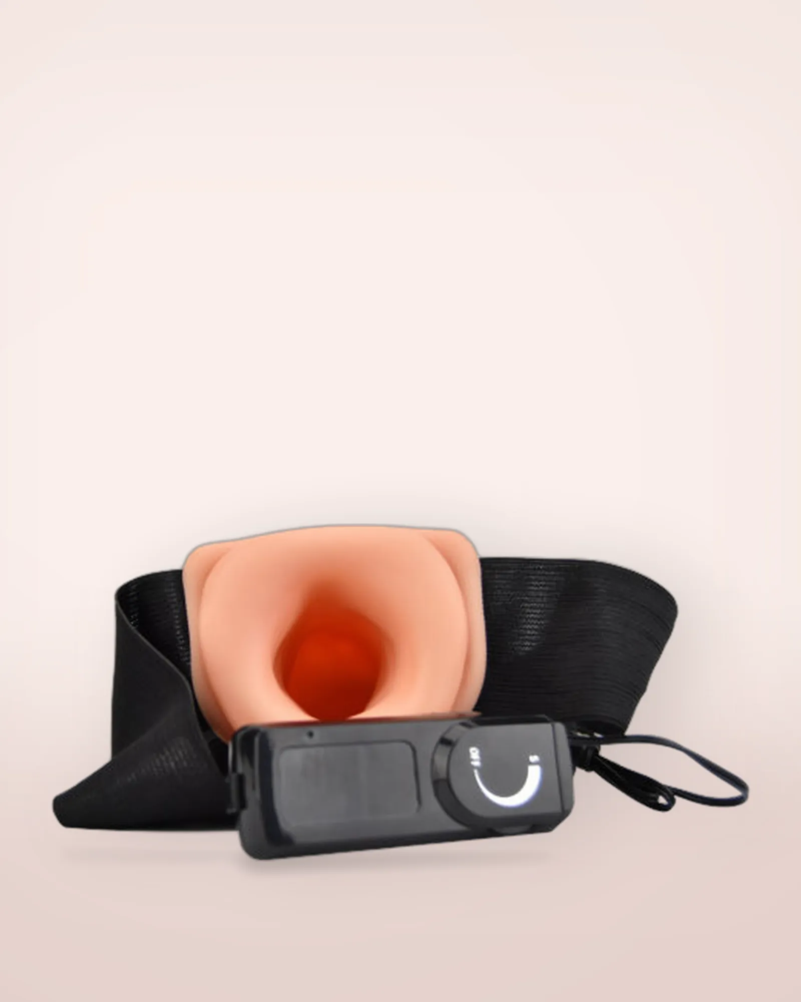 Loving Joy 8 Inch Vibrating Hollow Strap On Vanilla, view 3