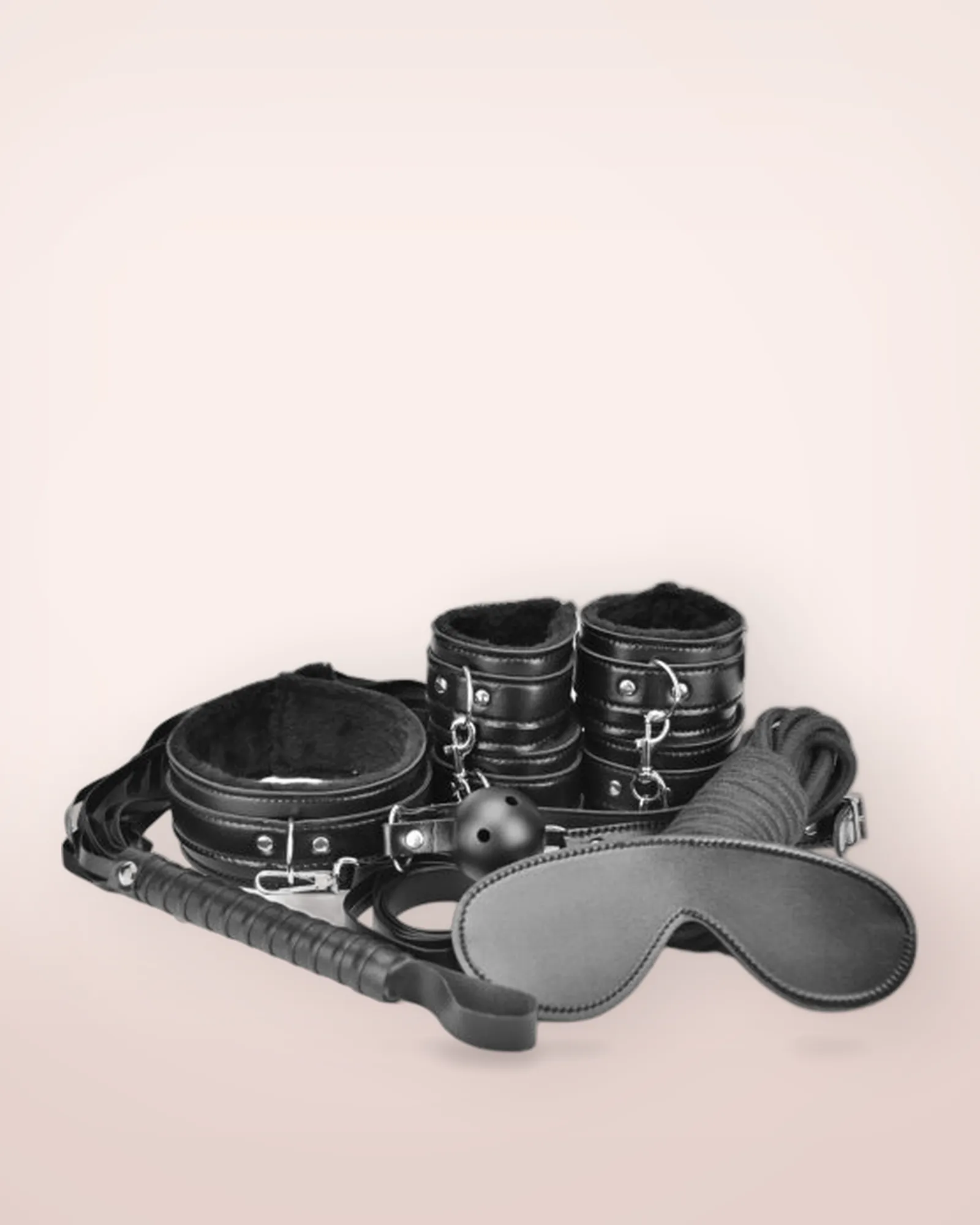 Loving Joy Beginner's Bondage Kit Black (8 Piece)