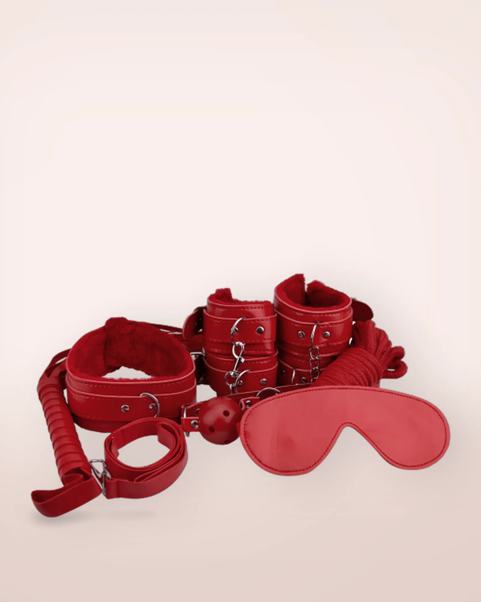 Loving Joy Beginner's Bondage Kit Red (8 Piece)