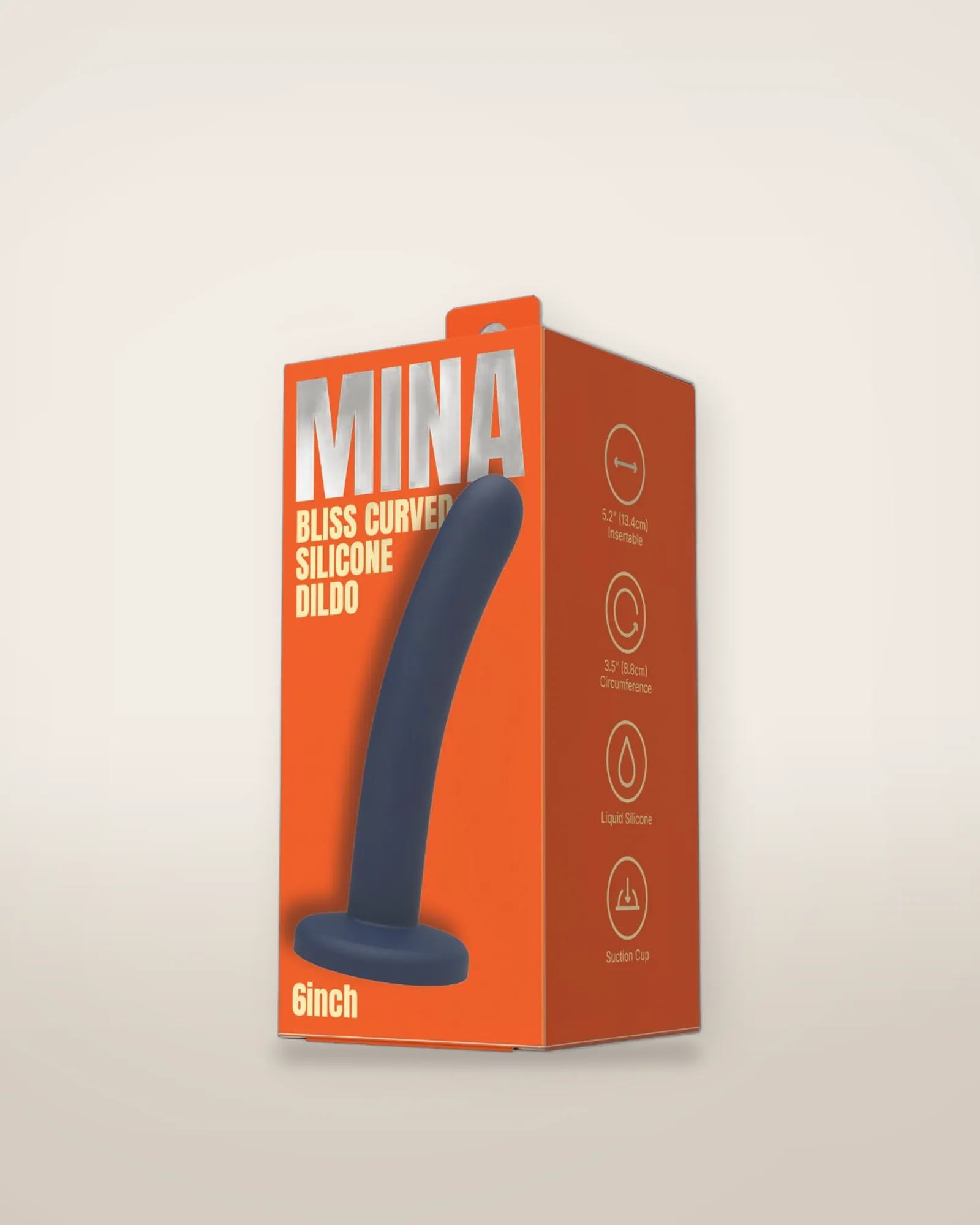 Mina Bliss Curved Silicone Dildo 6 Inch, view 3