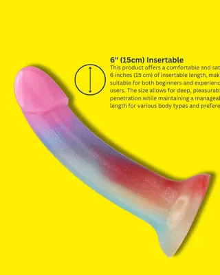 Mina Iridescent Silicone Dildo, view 4