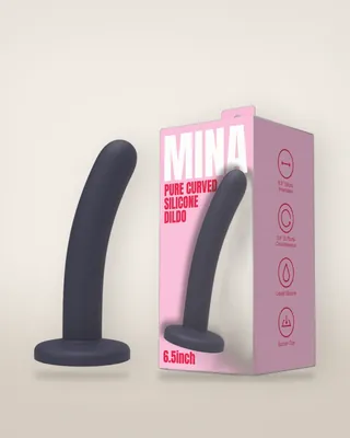 Mina Pure Curved Silicone Dildo 6.5 Inch, view 2