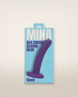 Mina Silk Curved Silicone Dildo 5 Inch, view 3