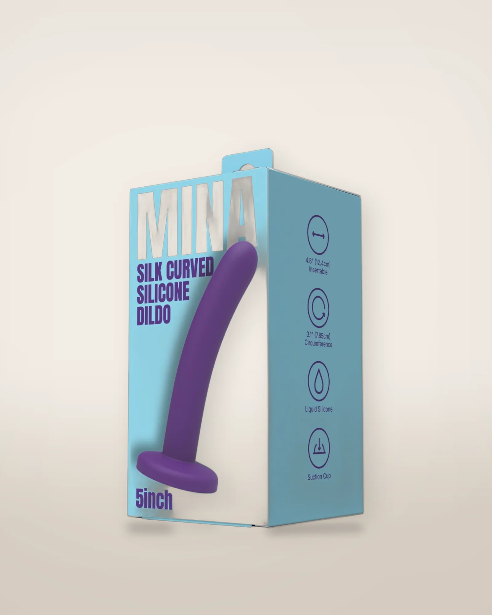 Mina Silk Curved Silicone Dildo 5 Inch, view 4