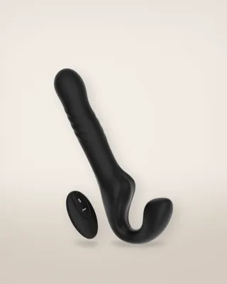 Mina Surge Remote Thrusting & Vibrating Strapless Strap On, view 2