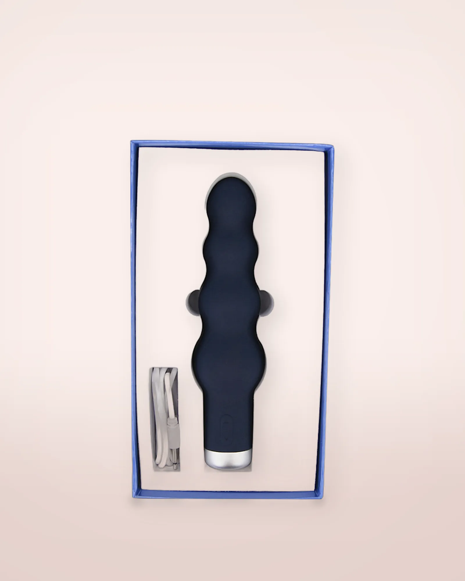 Nauti Silicone Ribbed Vibrator, view 4