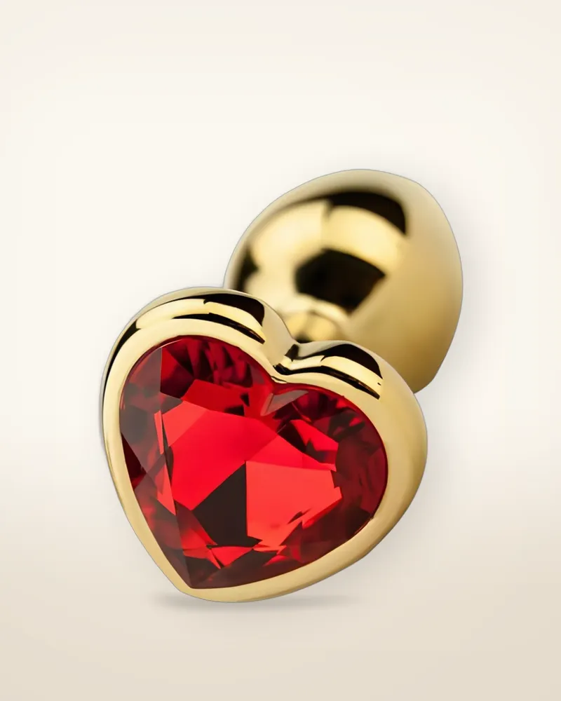 Precious Metals Heart Shaped Butt Plug-Gold
