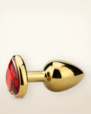 Precious Metals Heart Shaped Butt Plug-Gold, view 4
