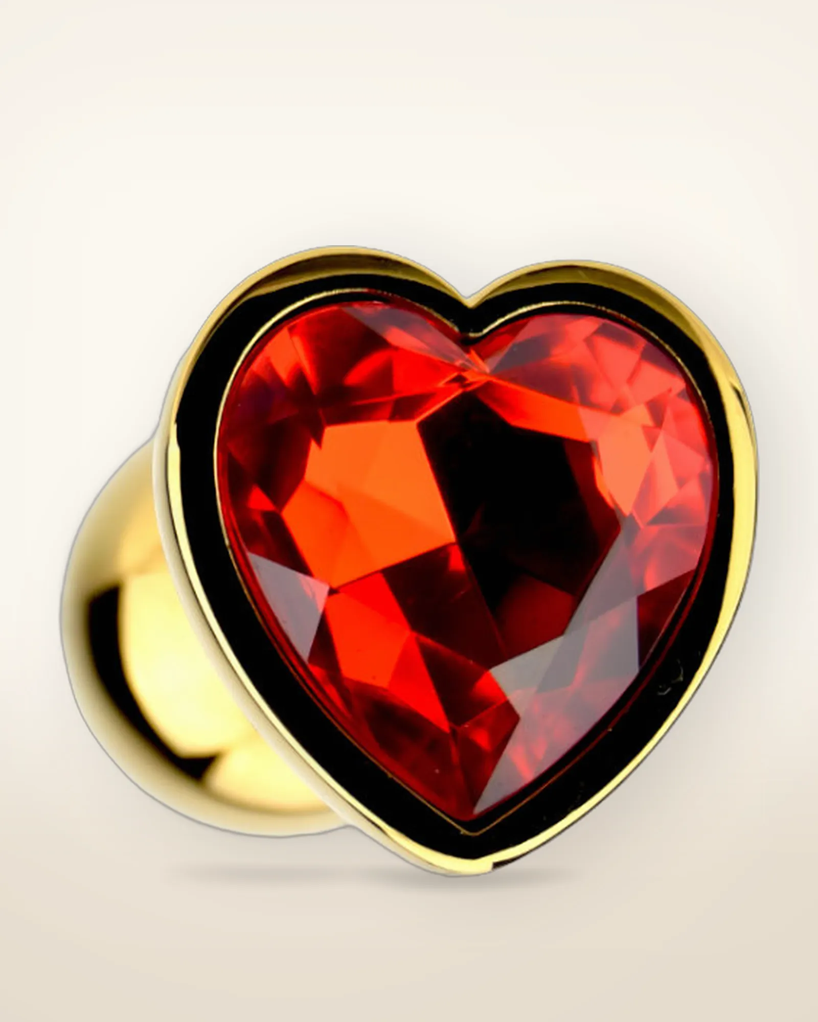 Precious Metals Heart Shaped Butt Plug-Gold, view 2