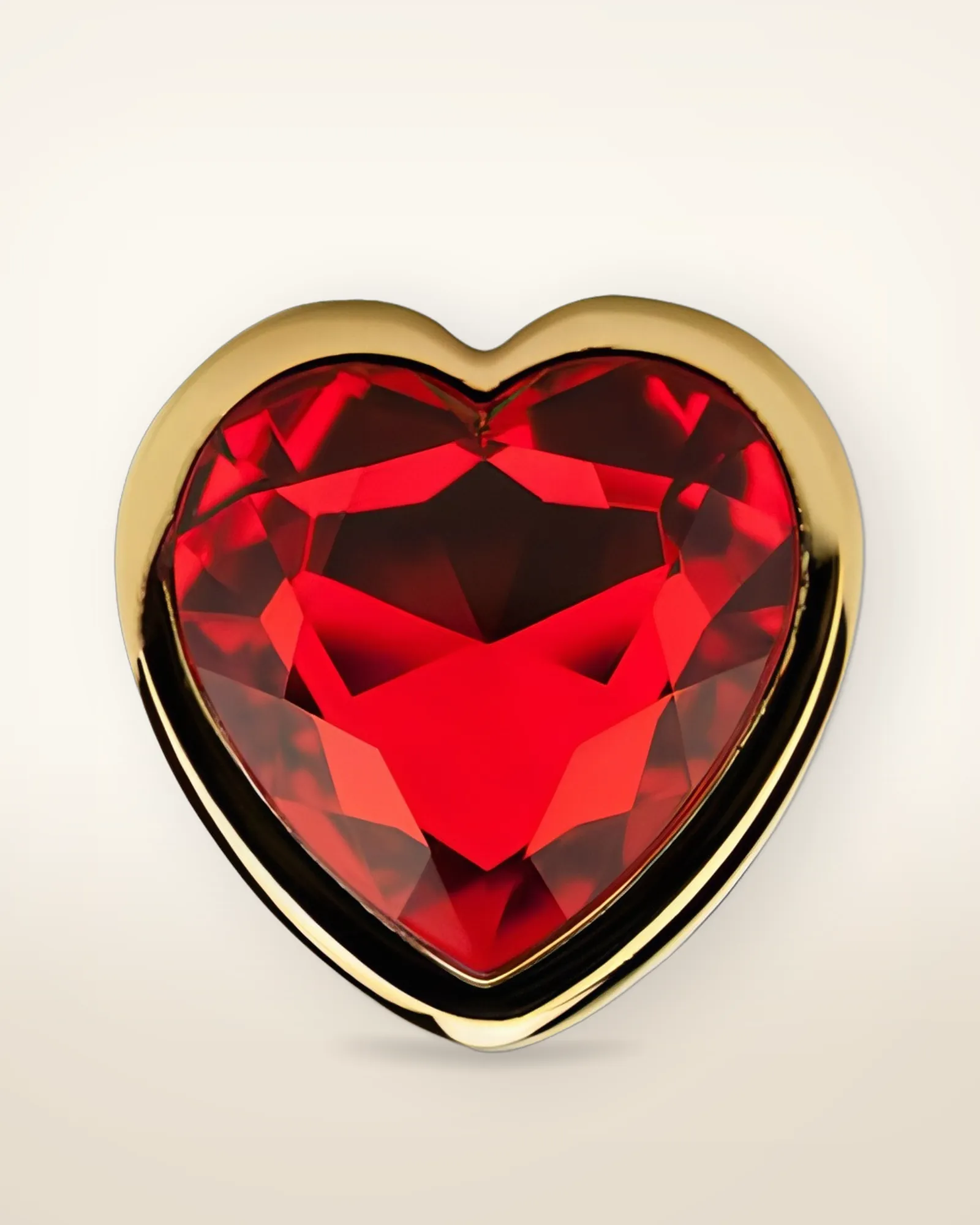 Precious Metals Heart Shaped Butt Plug-Gold, view 3