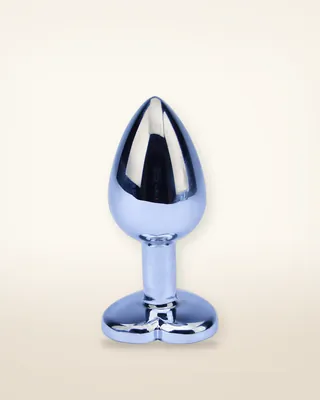 Precious Metals Heart Shaped Butt Plug-Silver, view 2