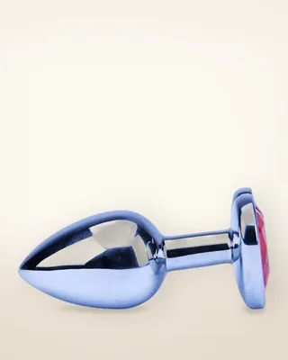 Precious Metals Heart Shaped Butt Plug-Silver, view 3