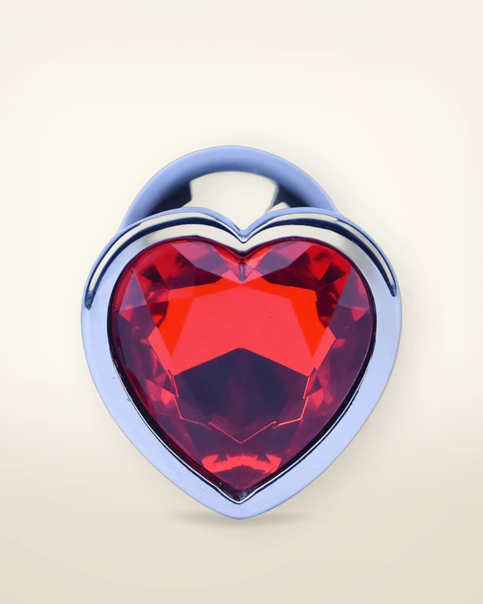 Precious Metals Heart Shaped Butt Plug-Silver