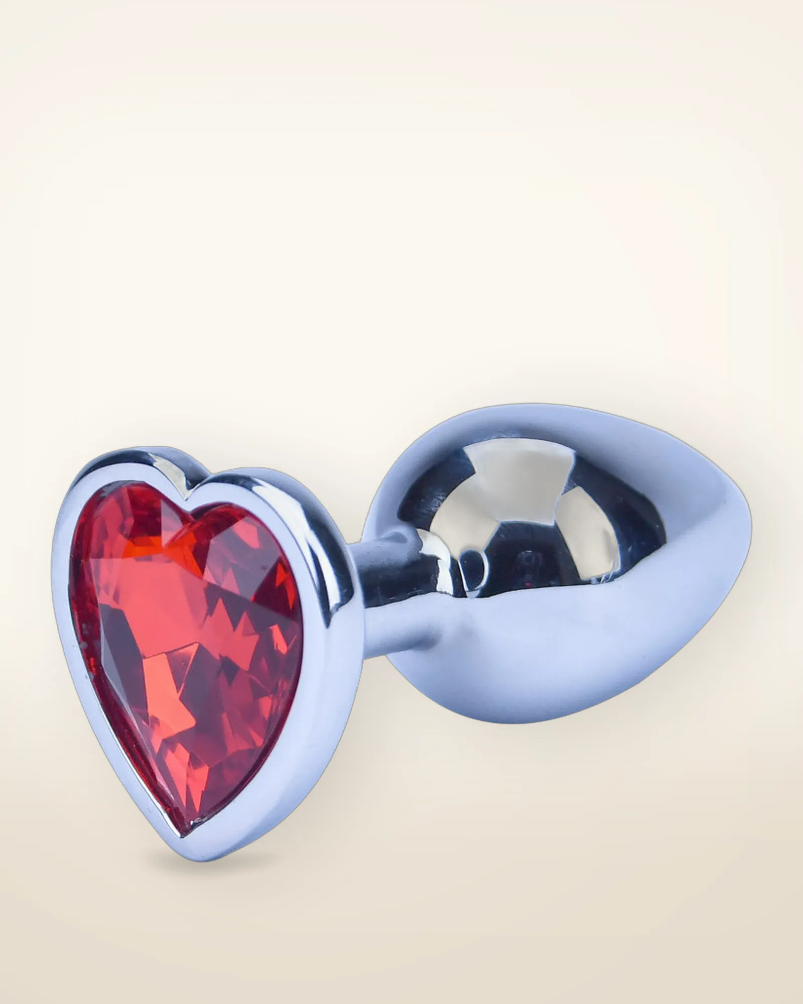 Precious Metals Heart Shaped Butt Plug-Silver, view 4