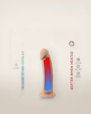 SilexD 6 inch Realistic Silicone Dual Density Dildo with Suction Cup, view 4