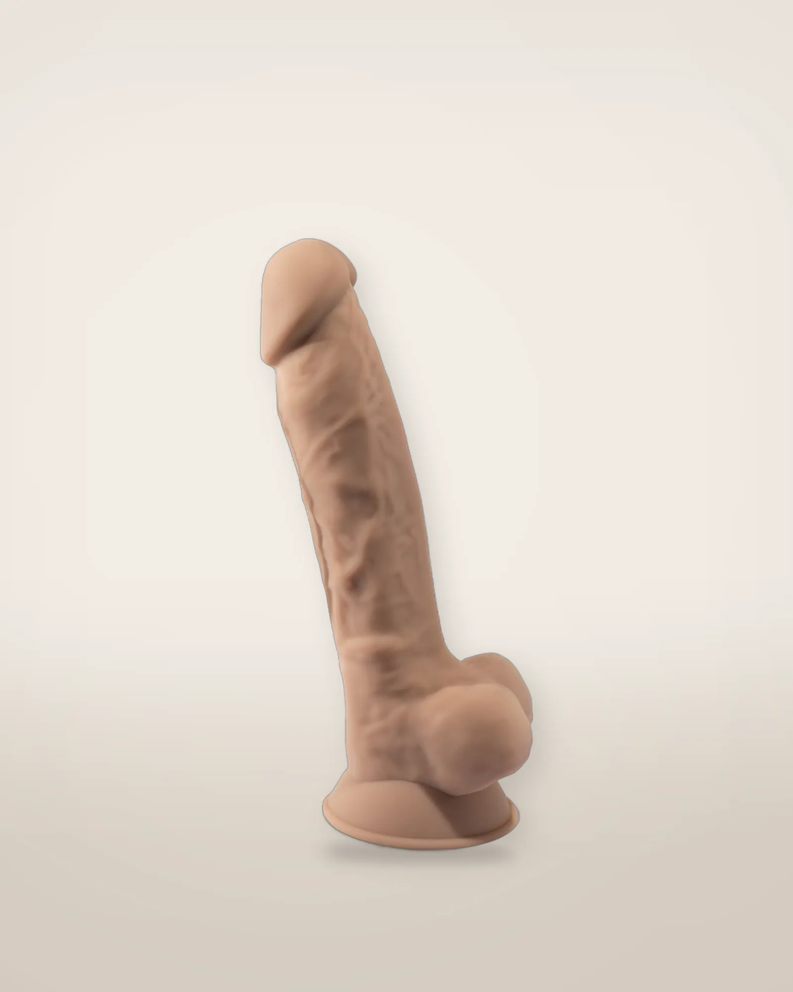 SilexD 7 inch Realistic Silicone Dual Density Dildo with Suction Cup and balls, view 2