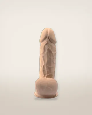 SilexD 8.5 inch Remote Controlled Vibrating Girthy Silicone Dildo, view 3