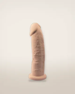 SilexD 9 inch Realistic Girthy Silicone Dual Density Dildo with Suction Cup, view 1