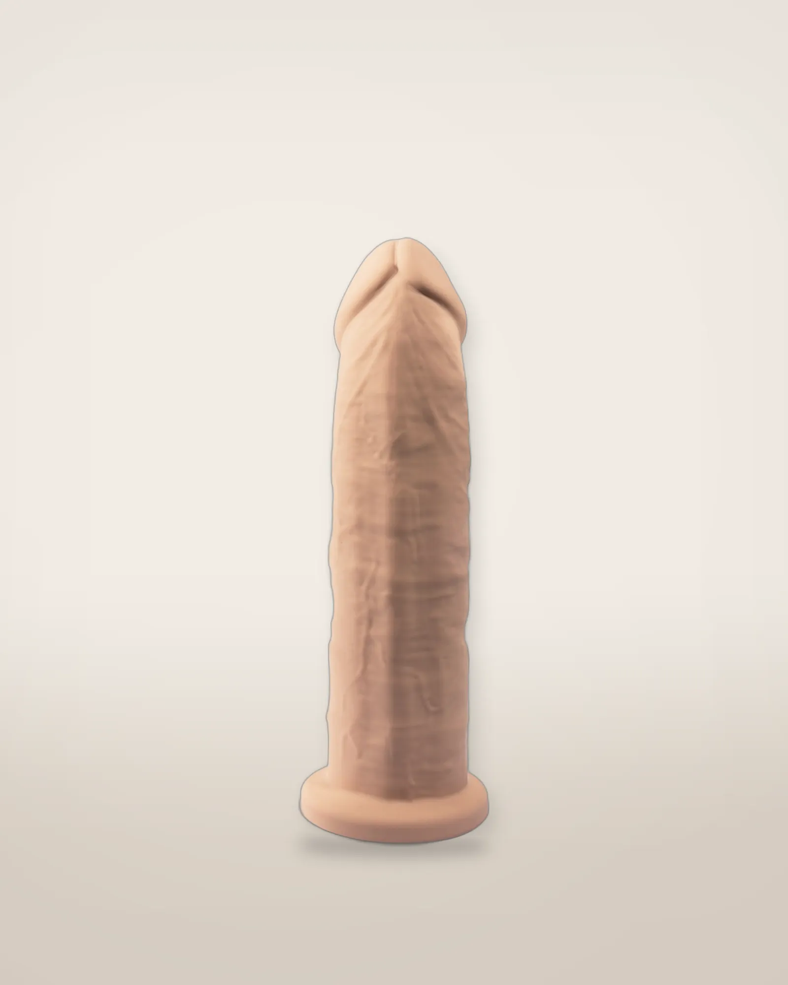 SilexD 9 inch Realistic Girthy Silicone Dual Density Dildo with Suction Cup, view 2