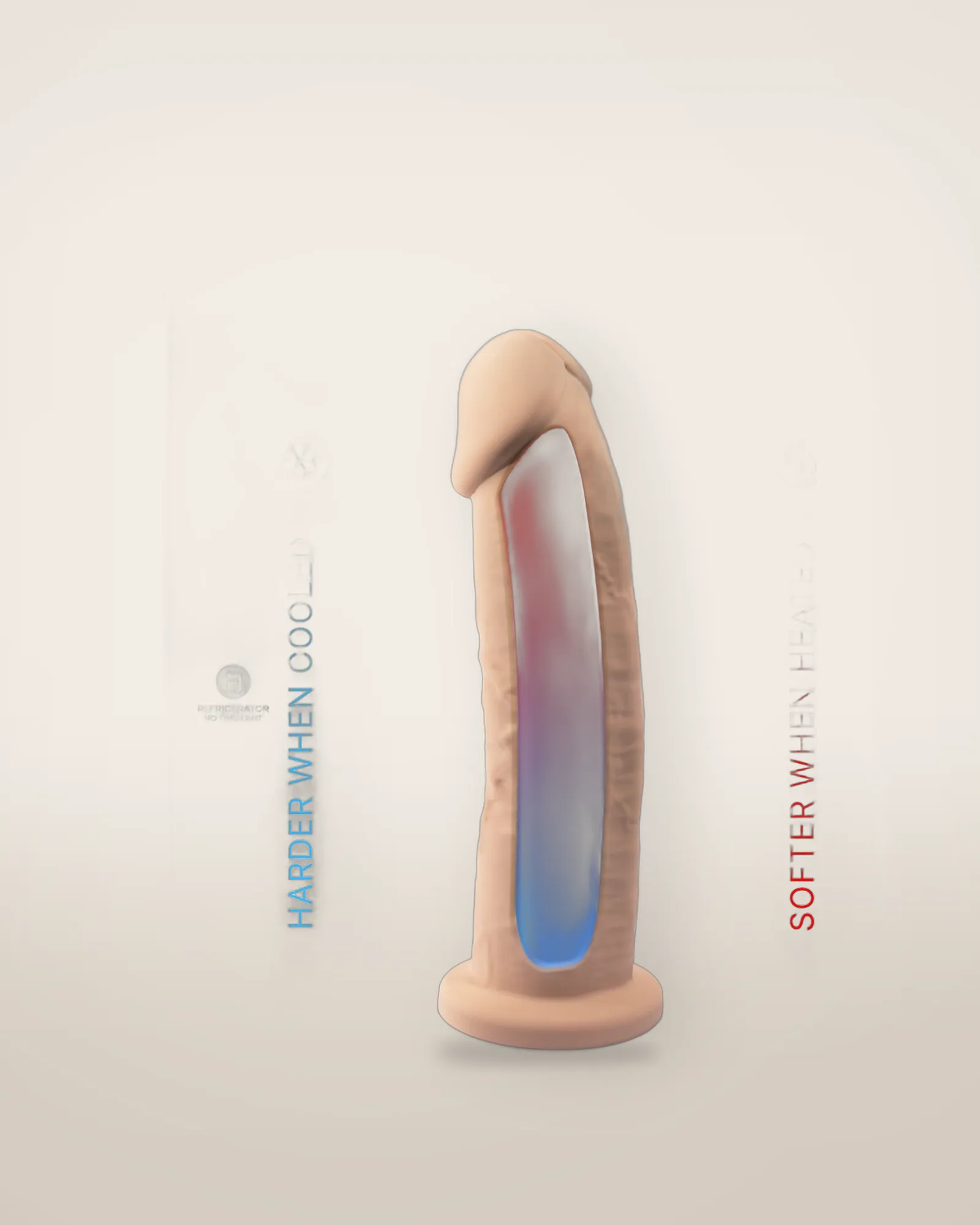 SilexD 9 inch Realistic Girthy Silicone Dual Density Dildo with Suction Cup, view 4