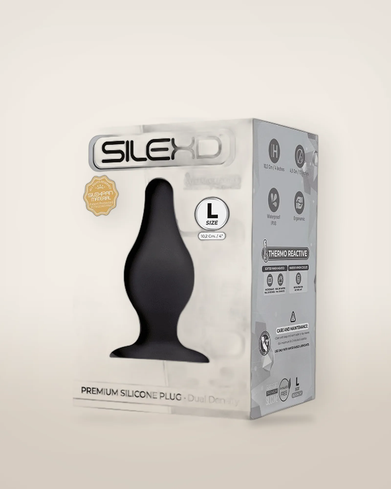 SilexD Dual Density Tapered Silicone Butt Plug, view 3