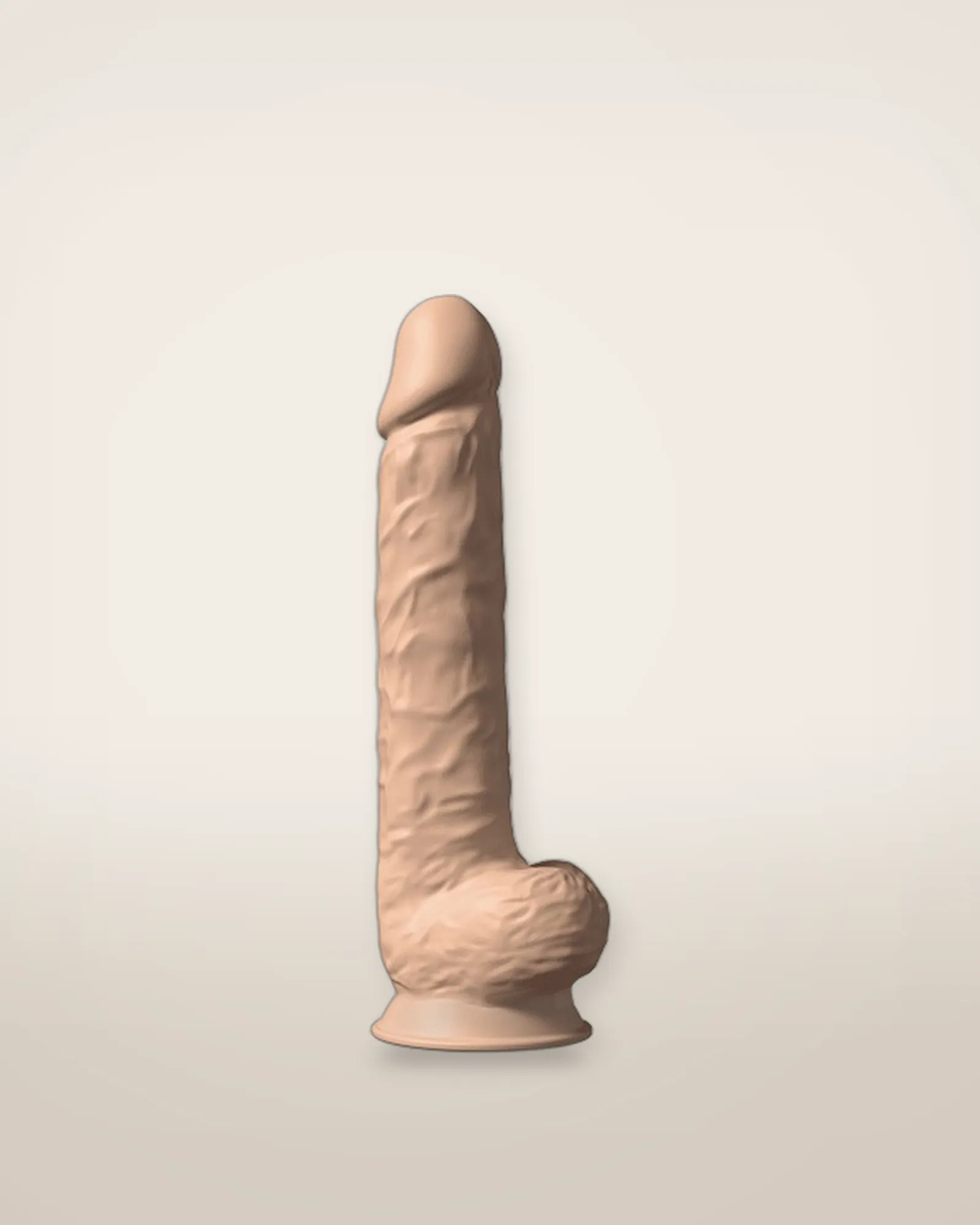 SilexD 15 inch Realistic Silicone Dual Density Dildo with Suction Cup with Balls