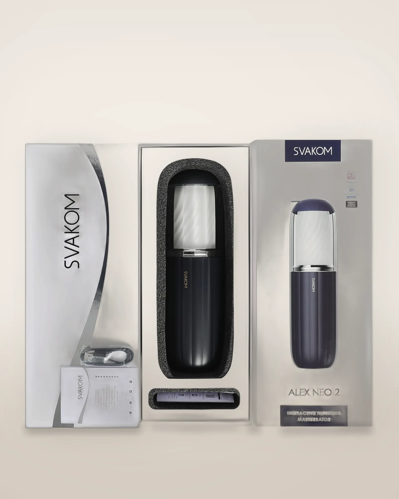 Svakom Alex Neo 2 Interactive App Controlled Thrusting Male Masturbator, view 4