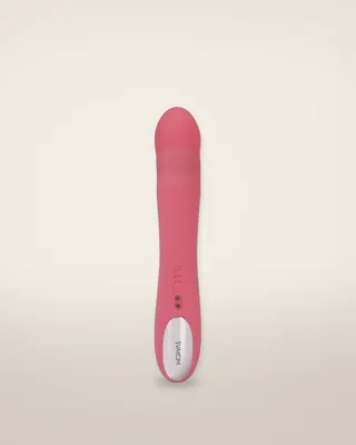 Svakom Avery Thrusting Vibrator with Clitoral Stimulator Pink, view 4