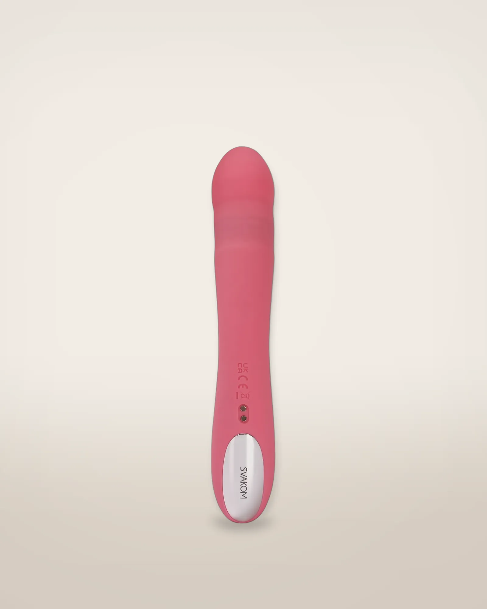 Svakom Avery Thrusting Vibrator with Clitoral Stimulator Pink, view 4