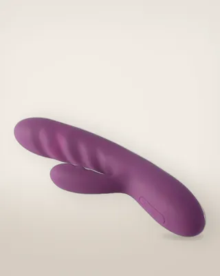 Svakom Avery Thrusting Vibrator with Clitoral Stimulator, view 3