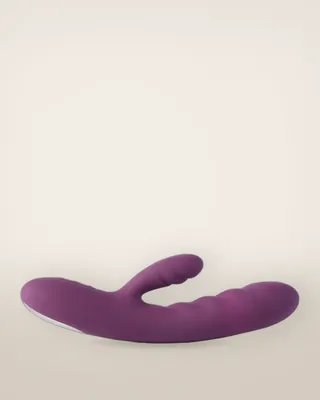 Svakom Avery Thrusting Vibrator with Clitoral Stimulator, view 4