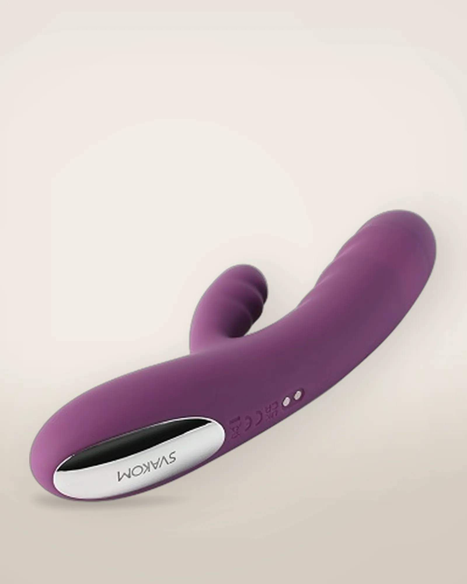 Svakom Avery Thrusting Vibrator with Clitoral Stimulator, view 2