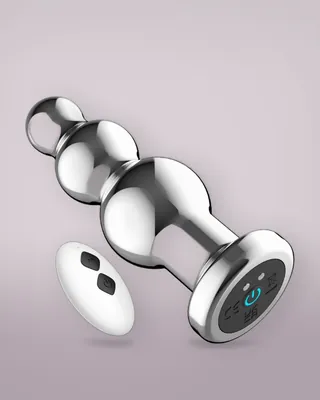 Toosh Remote Controlled Metal Vibrating Anal Beads, view 2